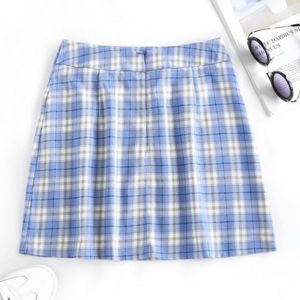Plaid mini skirt